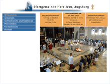 Tablet Screenshot of herzjesu-augsburg.de